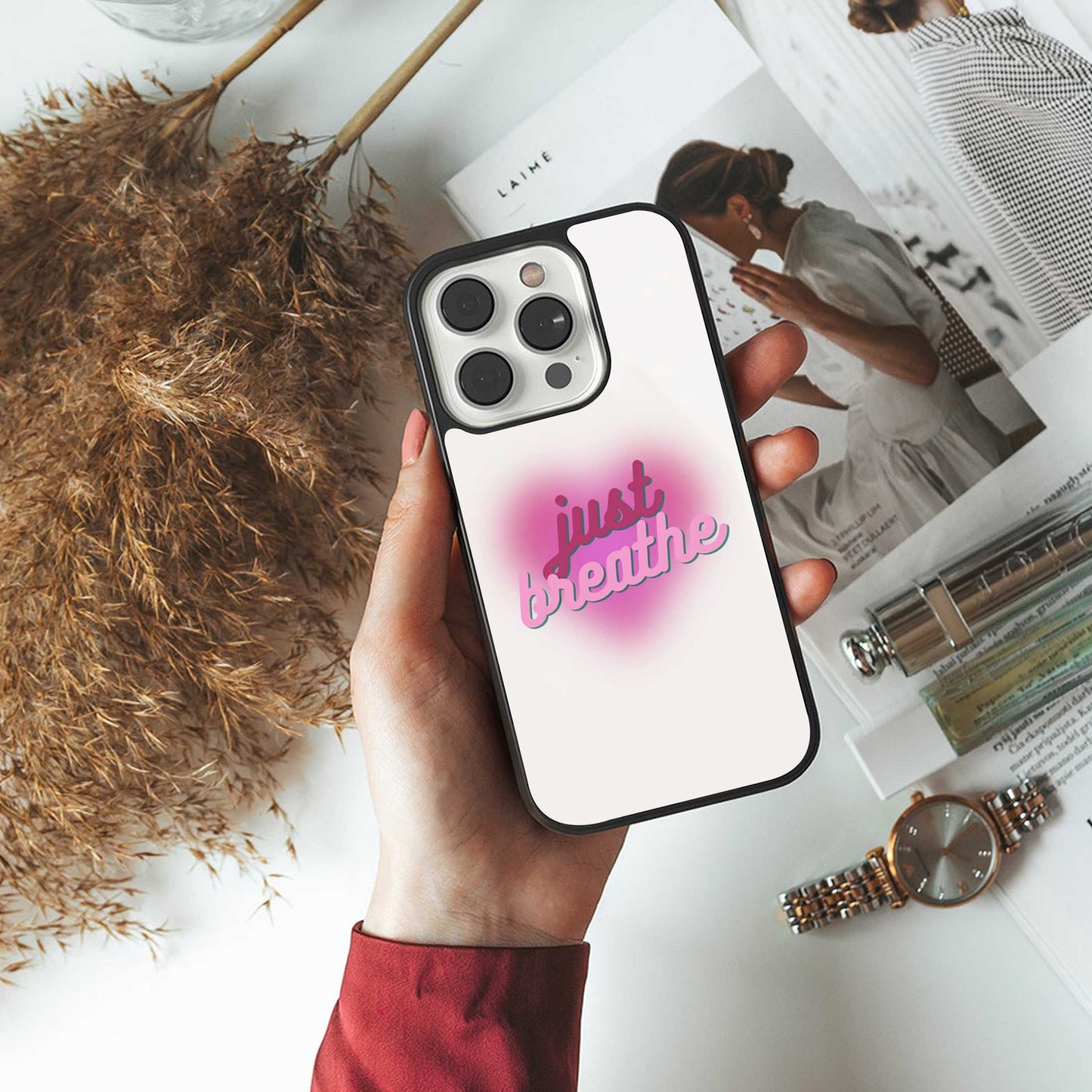 Just Breathe Phone Case for Iphone 16 | Glass Case