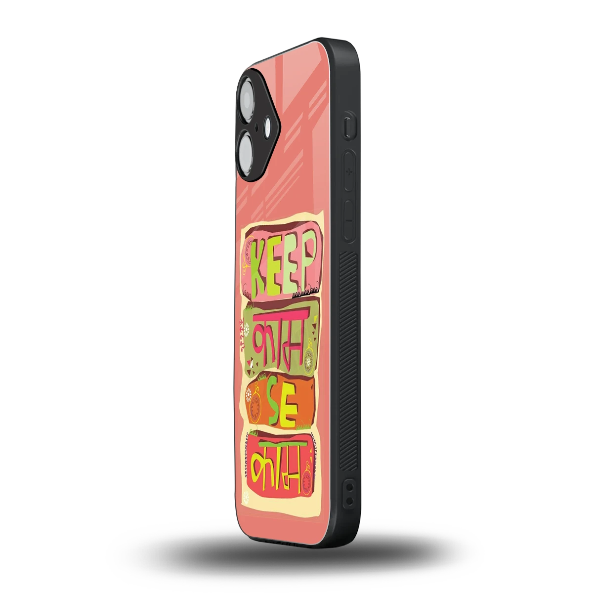 Kaam Se Kaam iphone 16 plus mobile cover | shockproof glass phone case