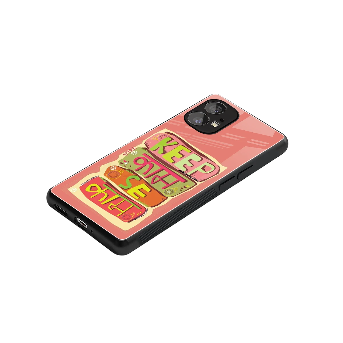 Kaam Se Kaam stylish phone case for nothing phone 1 | glossy glass and slim fit