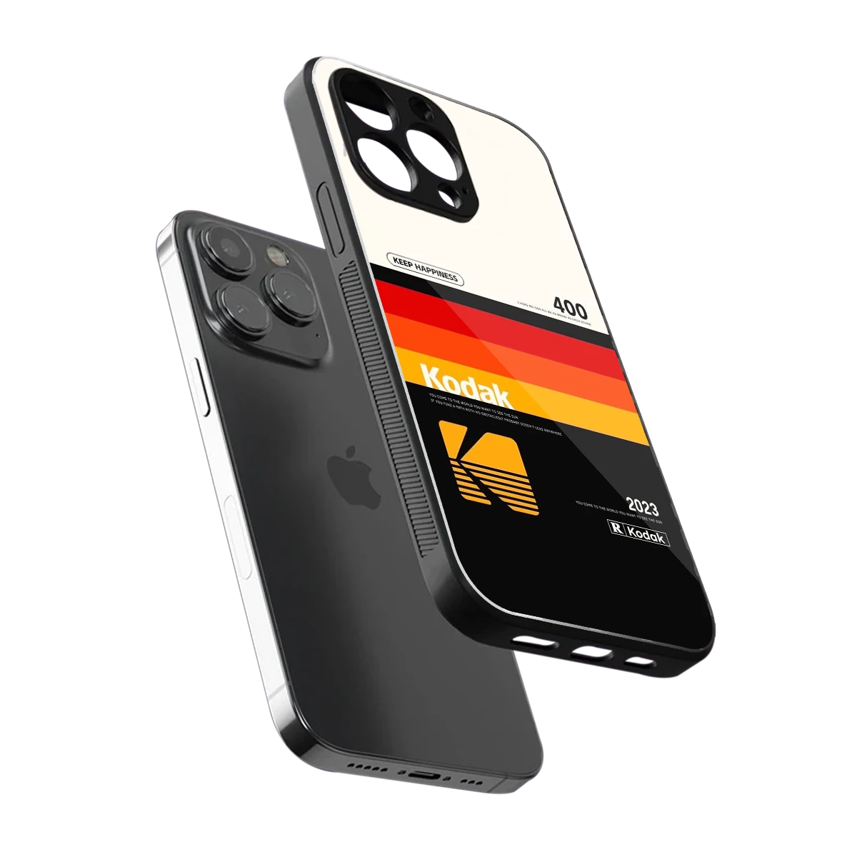 Keep Happiness sleek iphone 14 pro max cover with tempered glass back and TPU edges