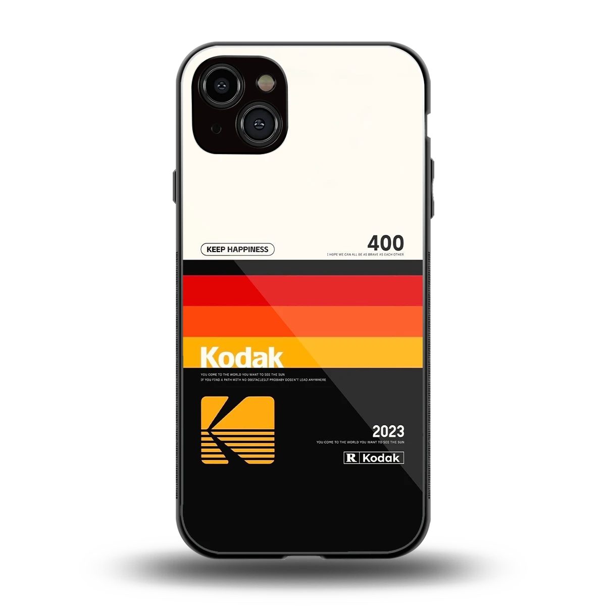 Keep Happiness back phone cover | glass case for iphone 14 plus