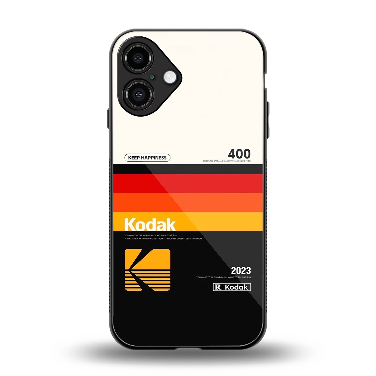 Keep Happiness back phone cover | glass case for iphone 16 plus