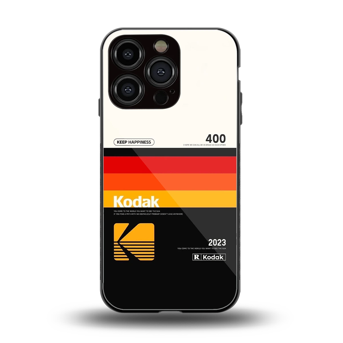 Keep Happiness back phone cover | glass case for iphone 16 pro