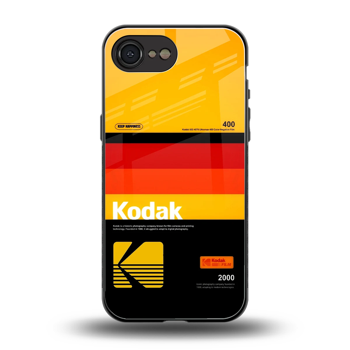 Keep Happiness Yellow back phone cover | glass case for iphone 16e