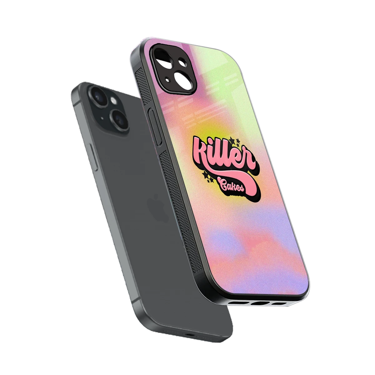 Killer Cakes sleek iphone 14 plus cover with tempered glass back and TPU edges