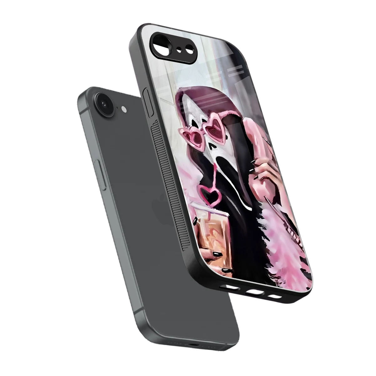 Killer Chiller sleek iphone 16e cover with tempered glass back and TPU edges