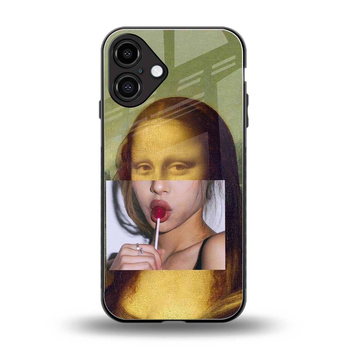 La Mona Lisa back phone cover | glass case for iphone 16 plus