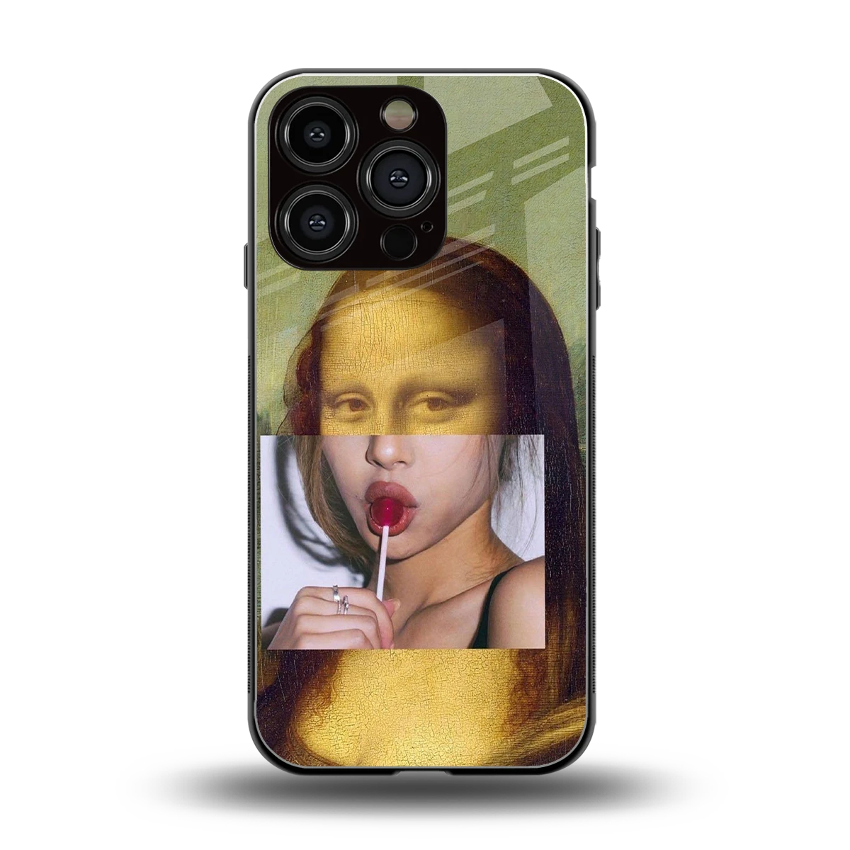 La Mona Lisa back phone cover | glass case for iphone 16 pro