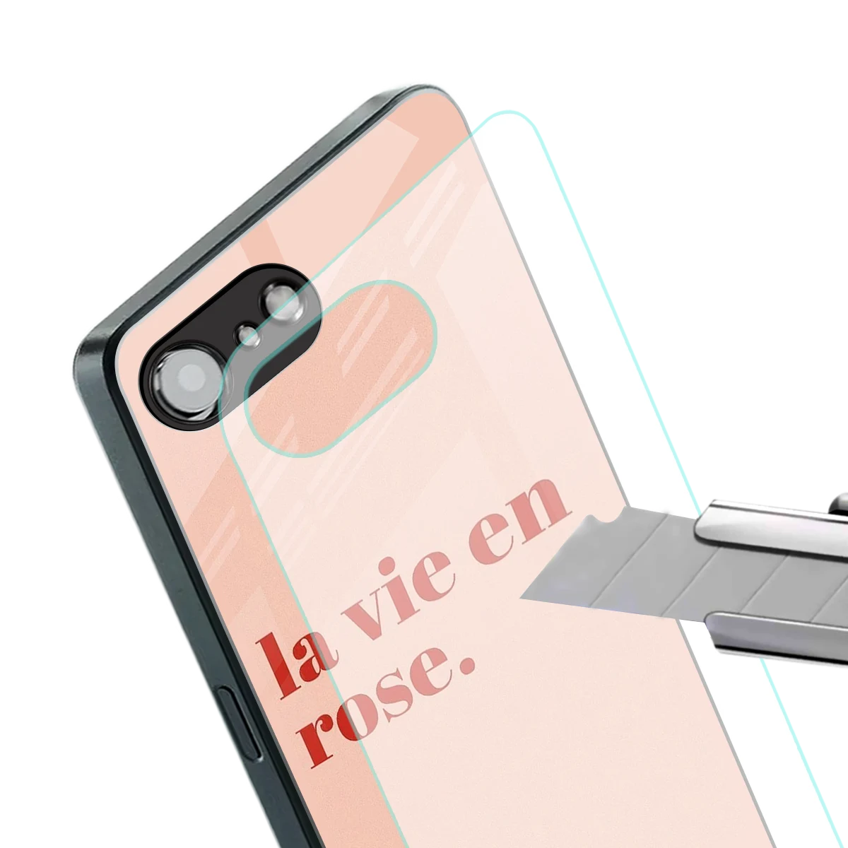 La Vie En Rose Quote stylish phone case for iphone 16e | glossy glass and slim fit