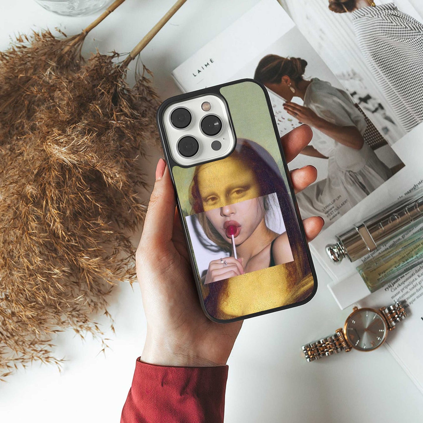 La Mona Lisa Phone Case for Iphone 16 | Glass Case