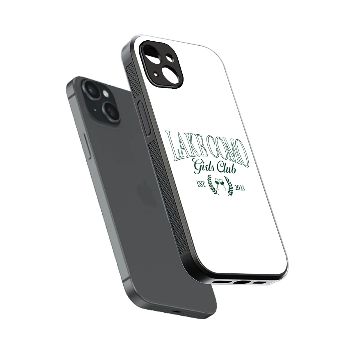 Lake Como sleek iphone 14 plus cover with tempered glass back and TPU edges