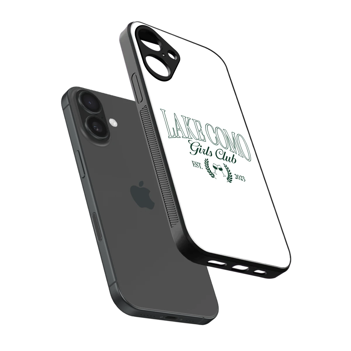 Lake Como sleek iphone 16 plus cover with tempered glass back and TPU edges
