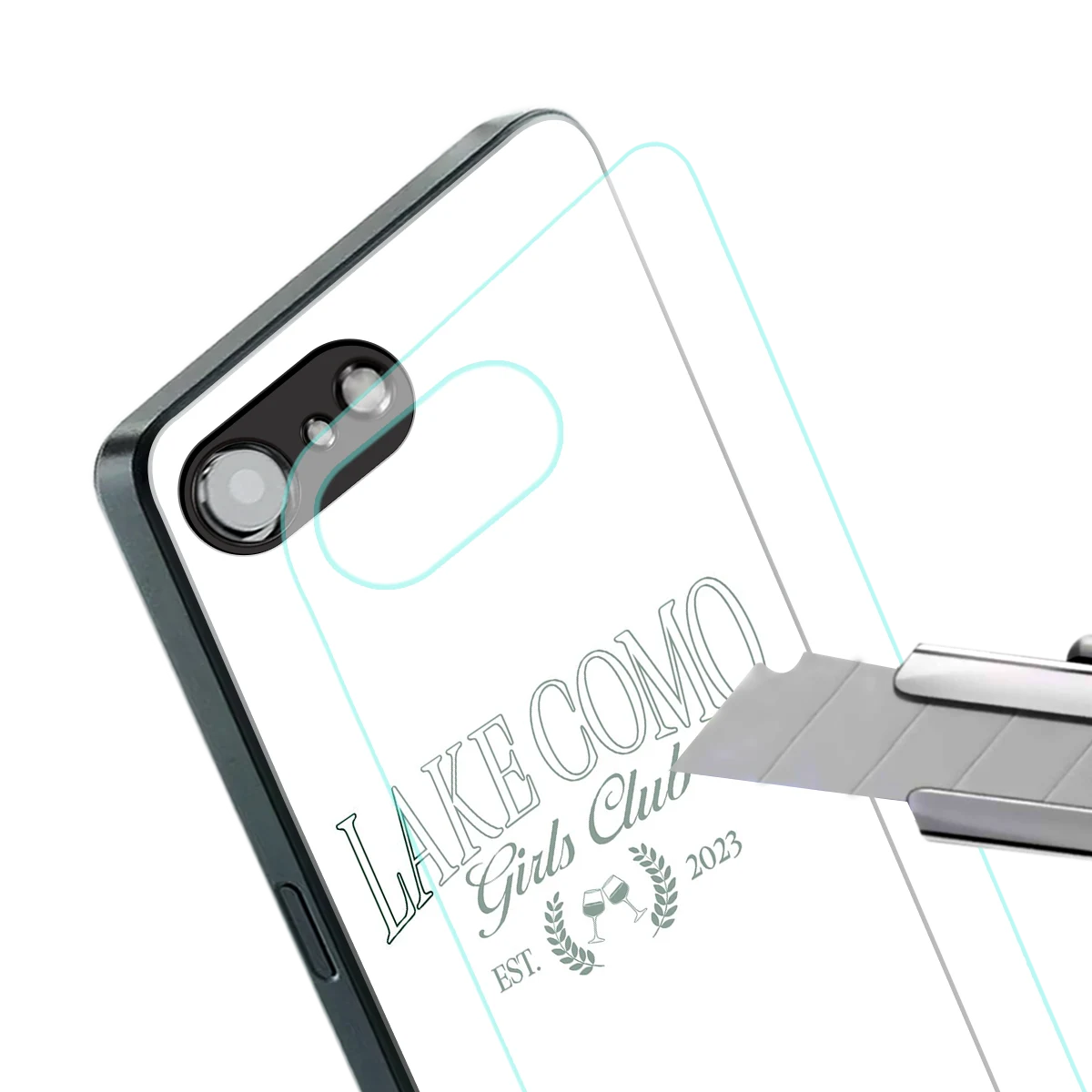 Lake Como stylish phone case for iphone 16e | glossy glass and slim fit