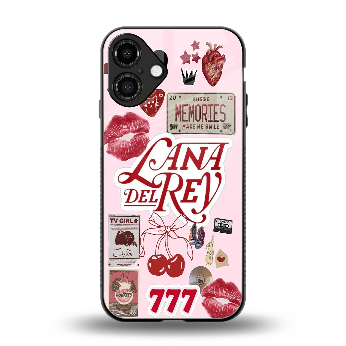Lana Del Rey Collage back phone cover | glass case for iphone 16 plus