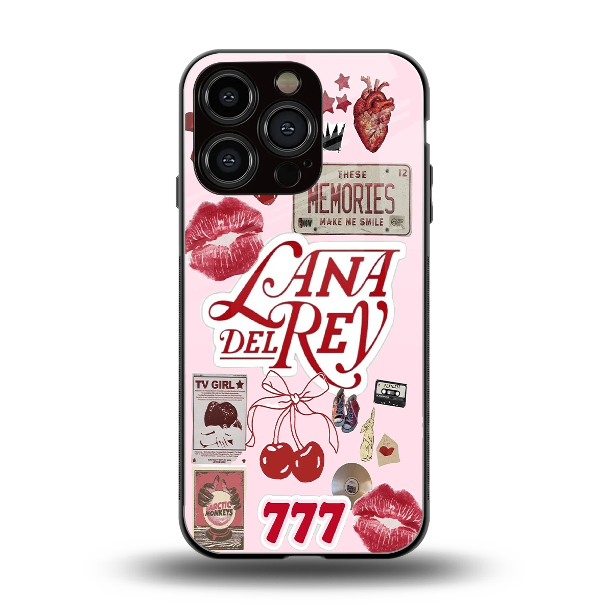 Lana Del Rey Collage back phone cover | glass case for iphone 16 pro