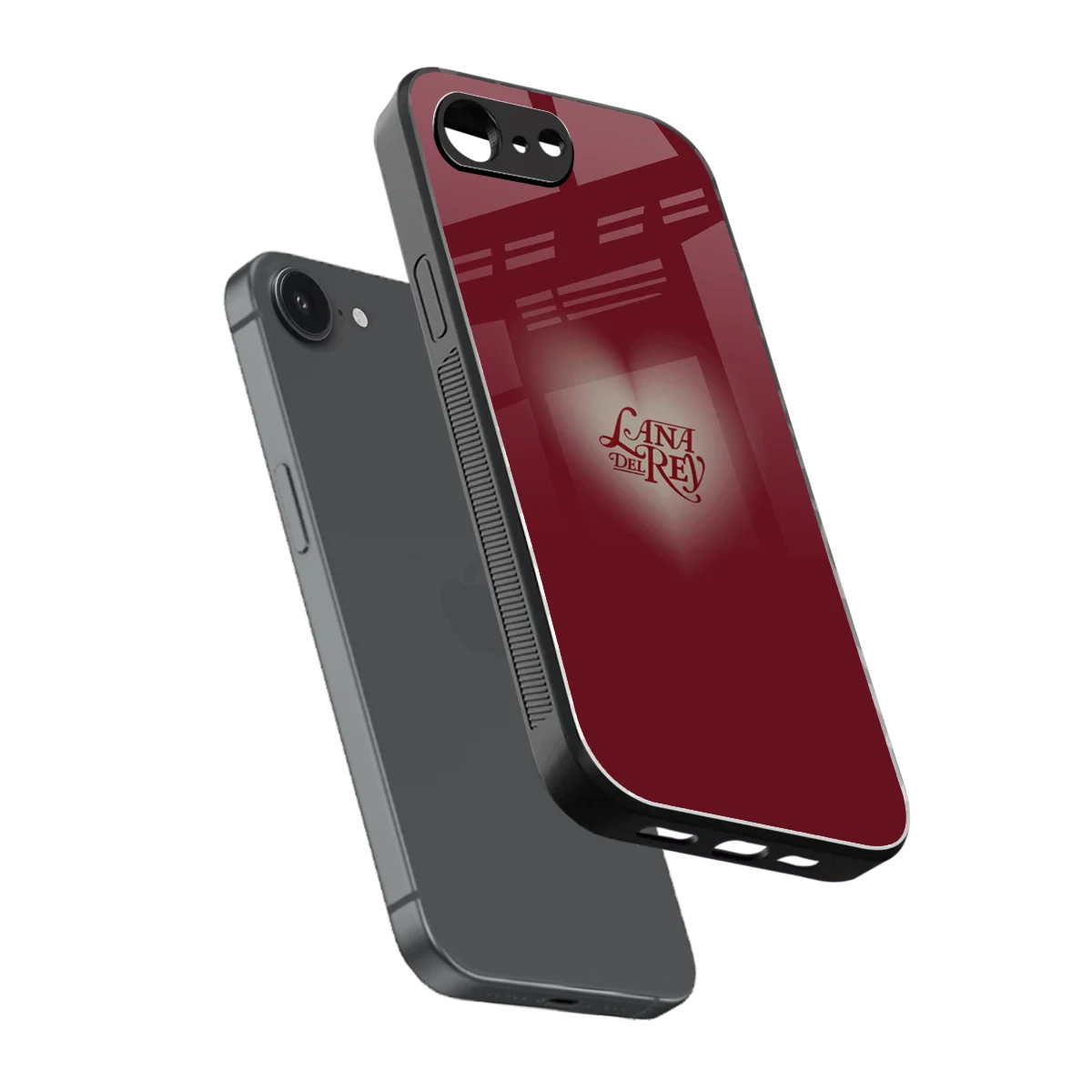 Lana Del Rey Red sleek iphone 16e cover with tempered glass back and TPU edges