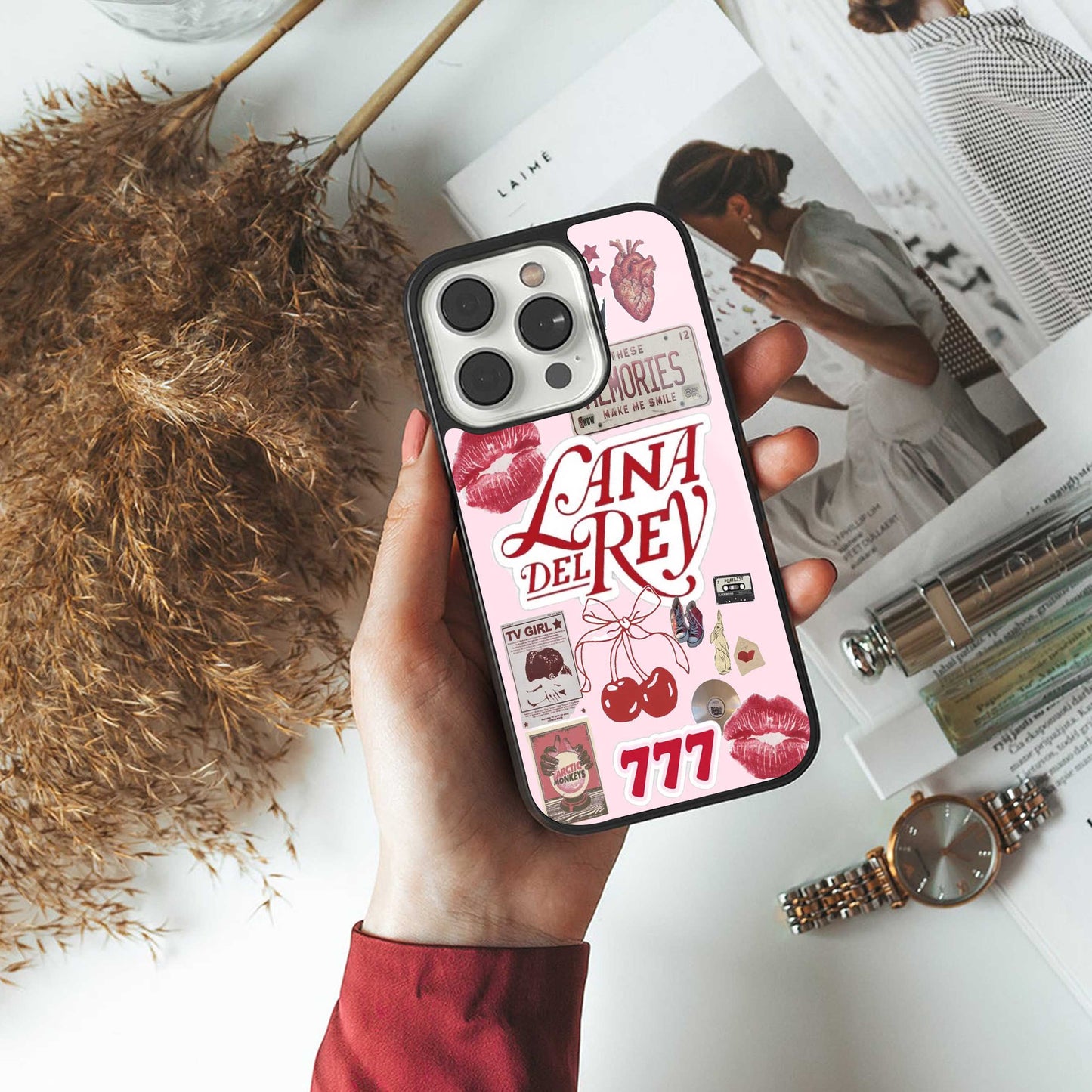 Lana Del Rey Collage Phone Case for Iphone 16 | Glass Case