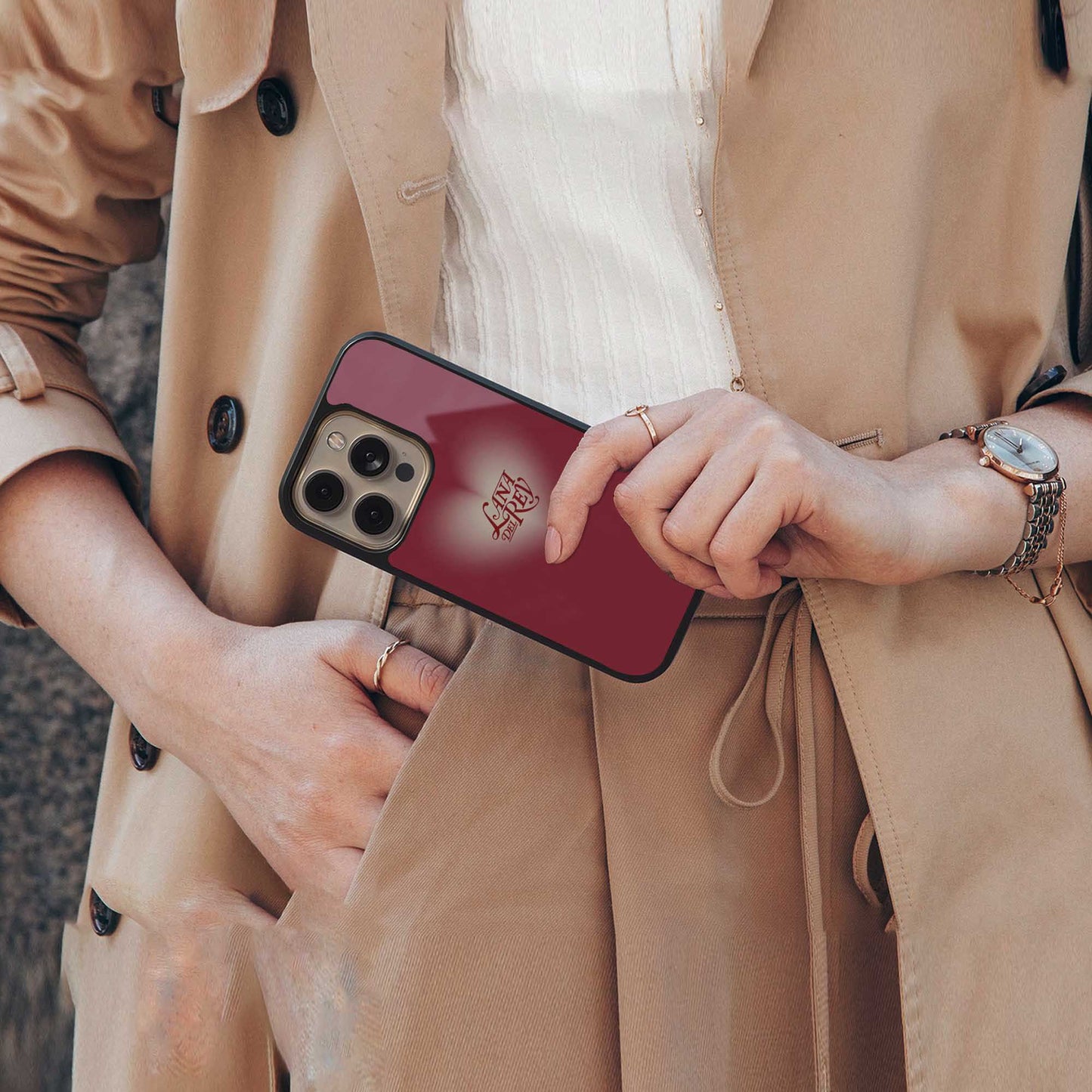 Lana Del Rey Red Phone Case for Iphone 16 | Glass Case
