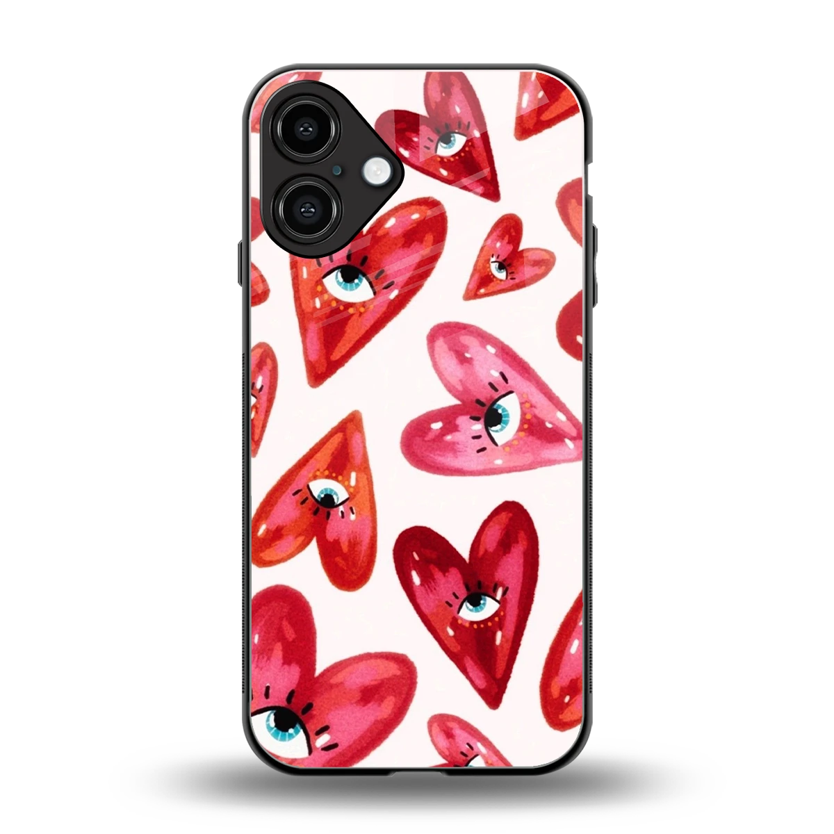Lash Love back phone cover | glass case for iphone 16 plus