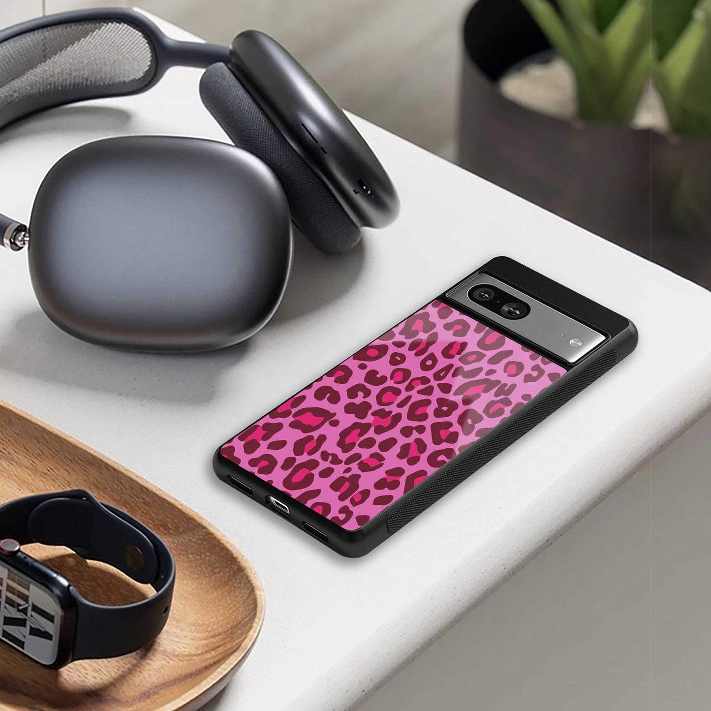 Leopard Pink Phone Case for Iphone 16 | Glass Case