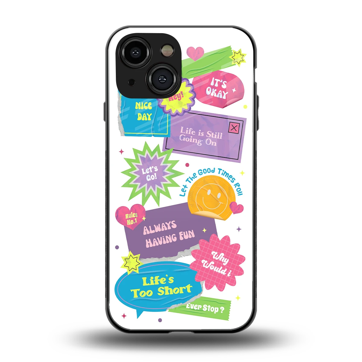 Lesss Go back phone cover | glass case for iphone 13 mini