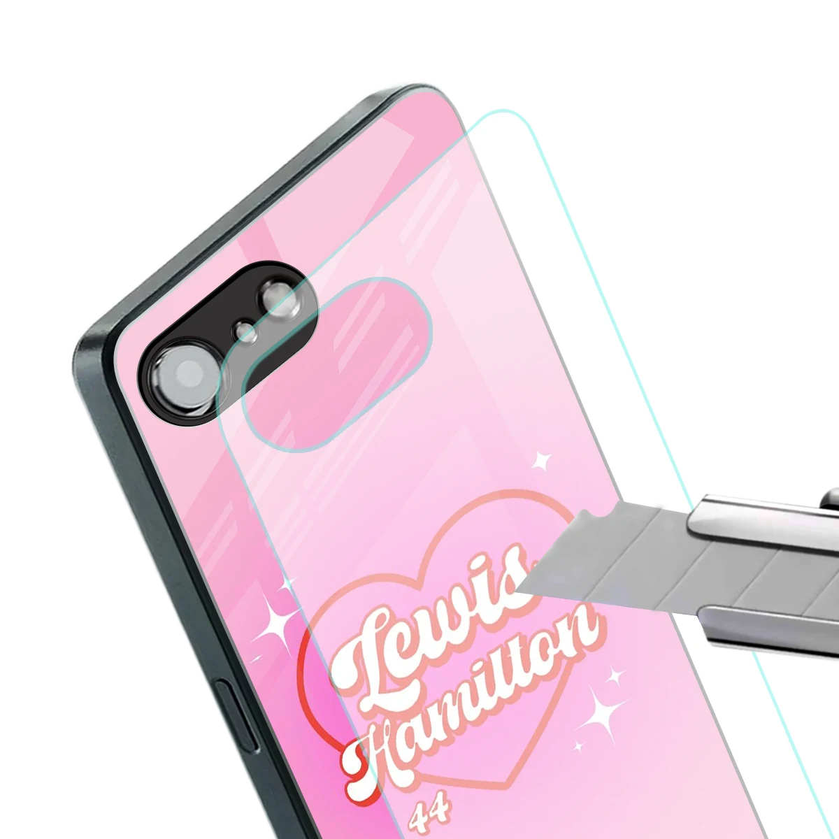 Lewis Hamilton stylish phone case for iphone 16e | glossy glass and slim fit