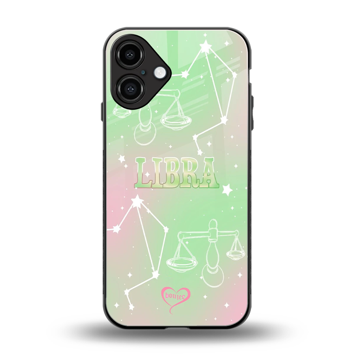 Libra Aura back phone cover | glass case for iphone 16 plus