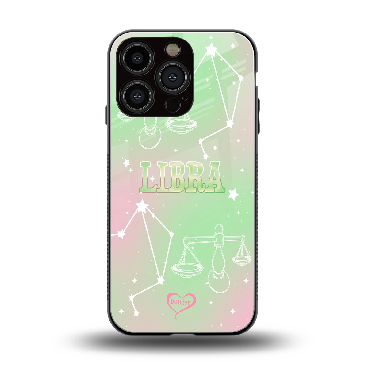 Libra Aura back phone cover | glass case for iphone 16 pro