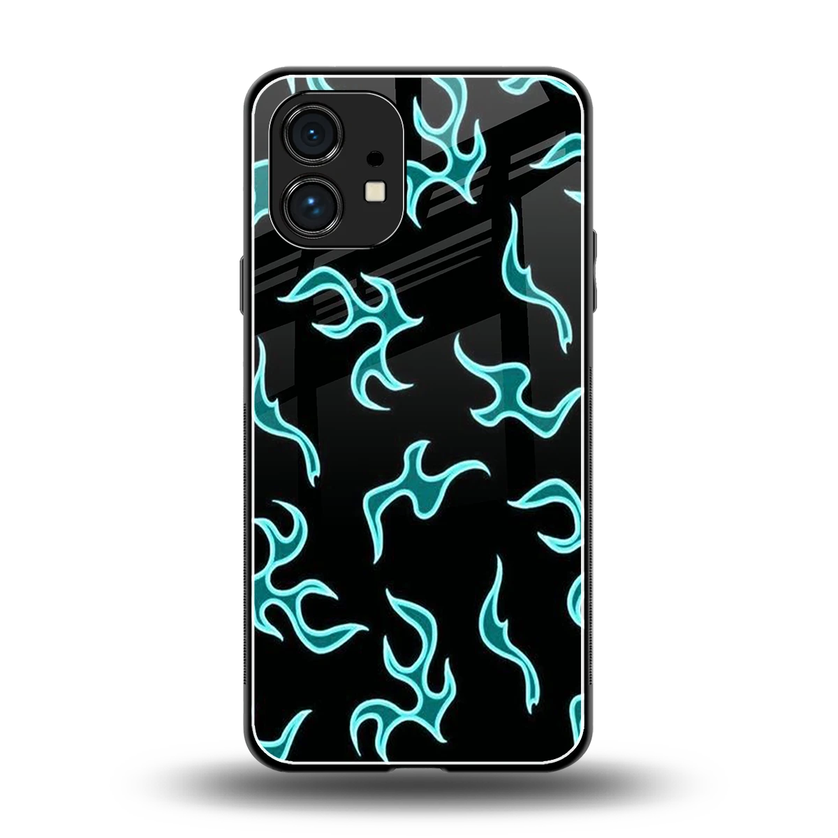 Lil Flames Black Blue back phone cover | glass case for nothing phone 1