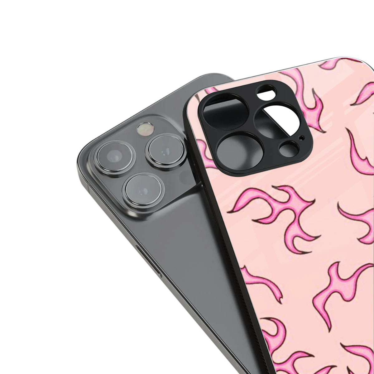 Lil Flames Pink Phone Case for Iphone 16 | Glass Case