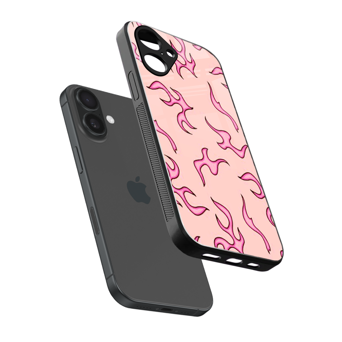 Lil Flames Pink Phone Case for Iphone 16 | Glass Case