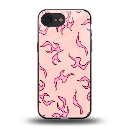 Lil Flames Pink back phone cover | glass case for iphone 16e