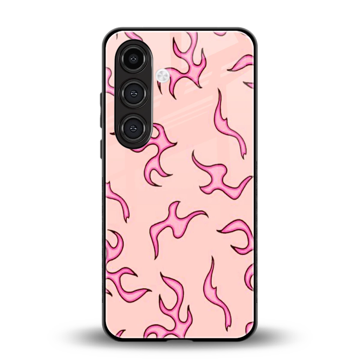 Lil Flames Pink back phone cover | glass case for samsung galaxy s24