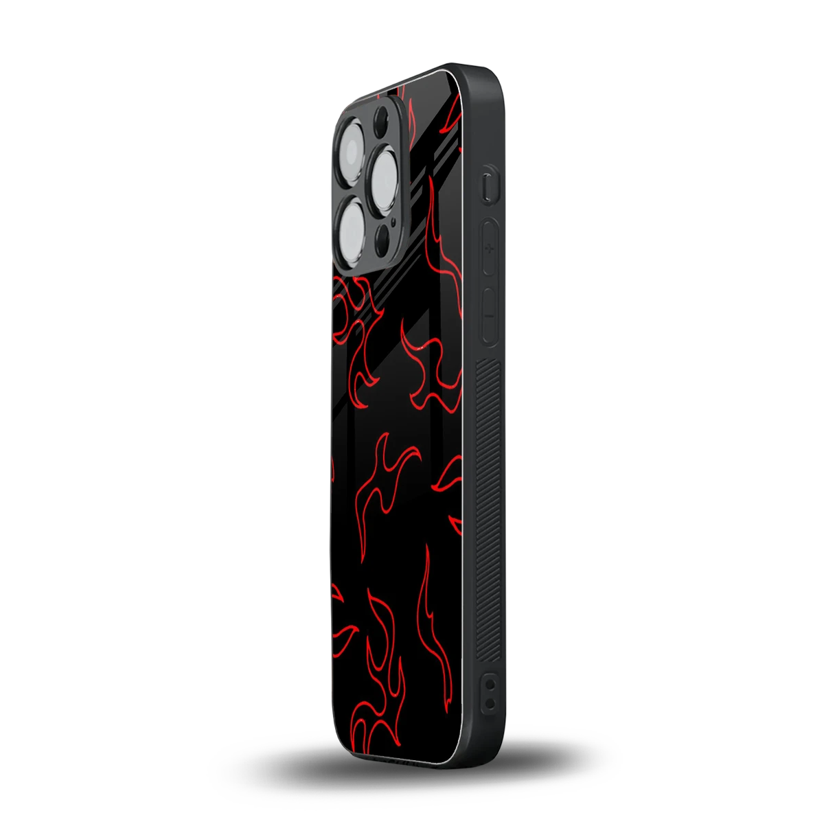 Lil Flames Red iphone 16 pro mobile cover | shockproof glass phone case