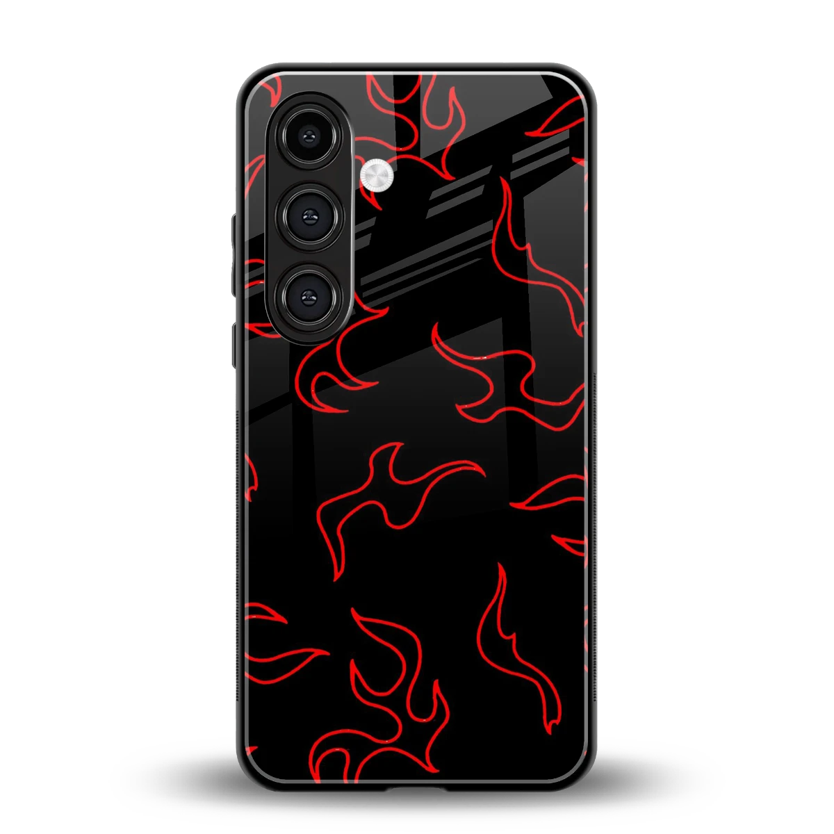 Lil Flames Red back phone cover | glass case for samsung galaxy s24