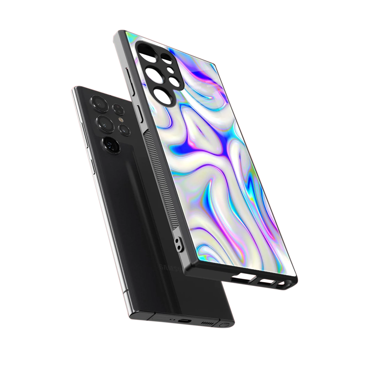 Lilac Drift sleek samsung galaxy s24 ultra cover with tempered glass back and TPU edges