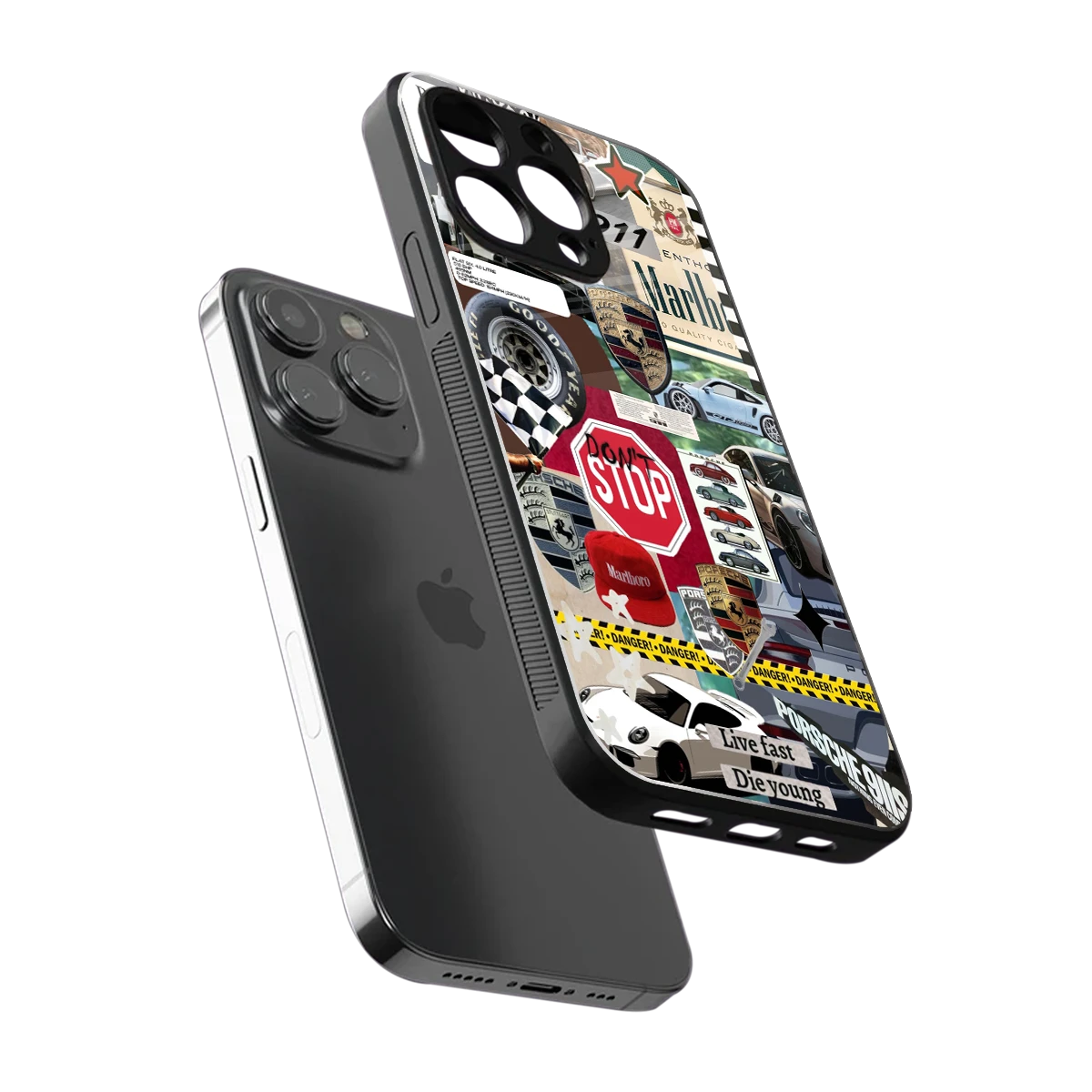 Limitless Ride sleek iphone 14 pro max cover with tempered glass back and TPU edges