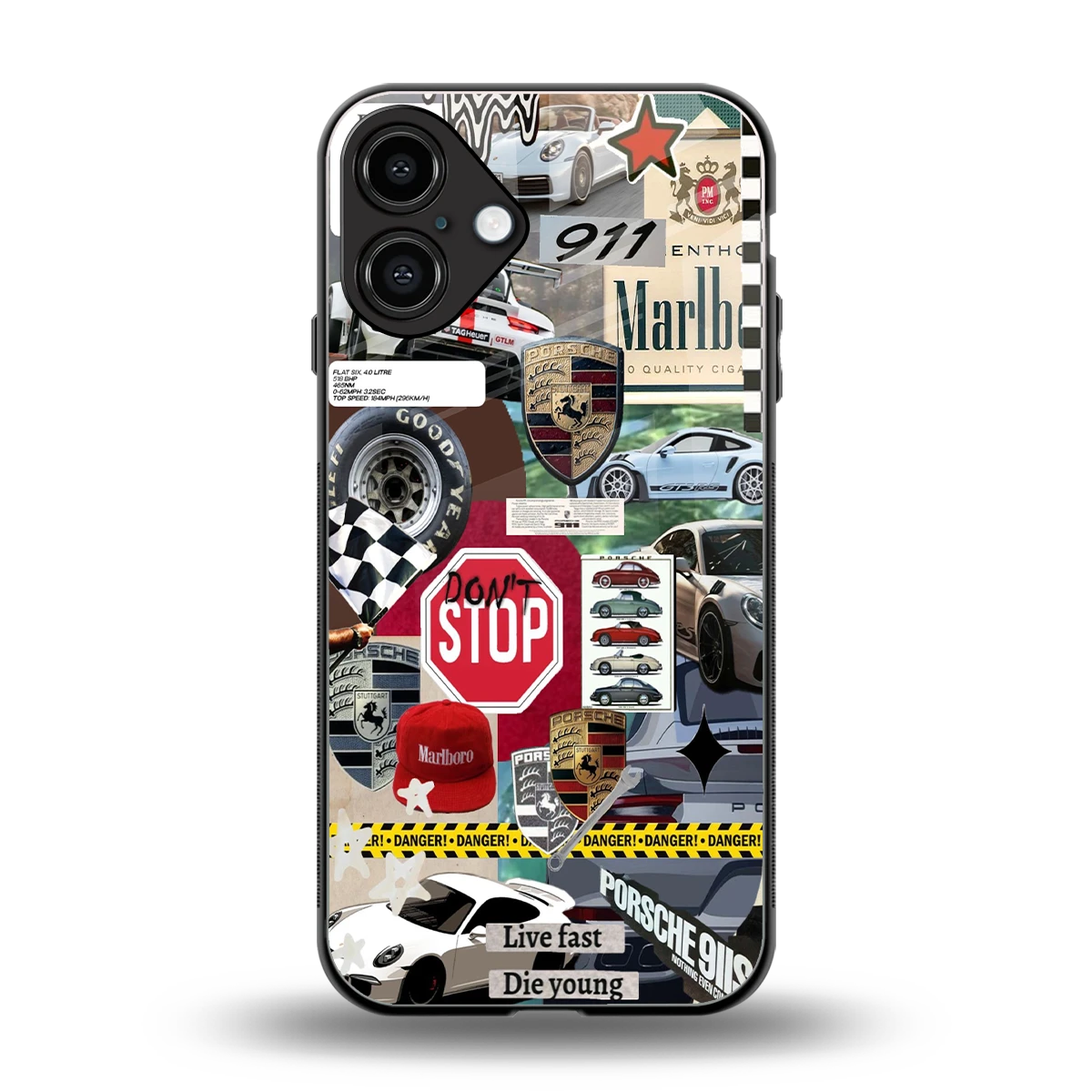 Limitless Ride back phone cover | glass case for iphone 16 plus