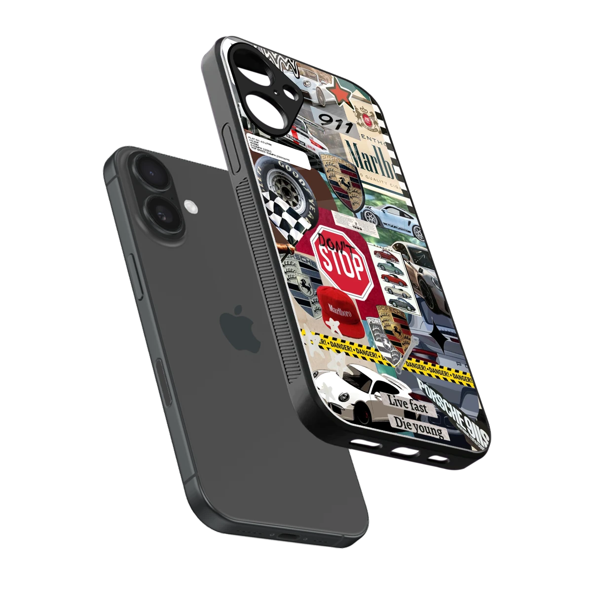 Limitless Ride sleek iphone 16 plus cover with tempered glass back and TPU edges