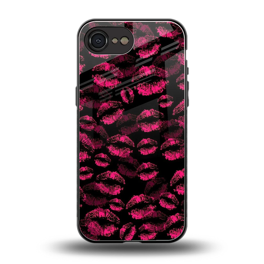 Lip Glam Black back phone cover | glass case for iphone 16e
