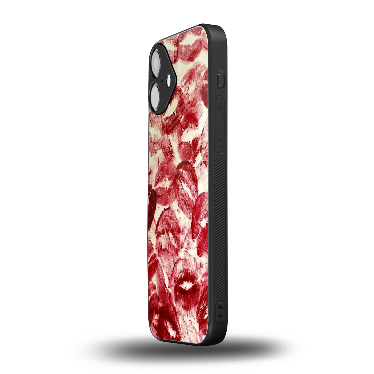 Lip Glam iphone 16 plus mobile cover | shockproof glass phone case