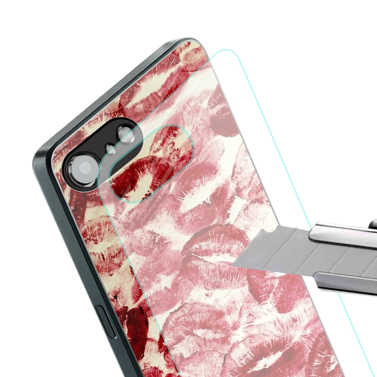 Lip Glam stylish phone case for iphone 16e | glossy glass and slim fit