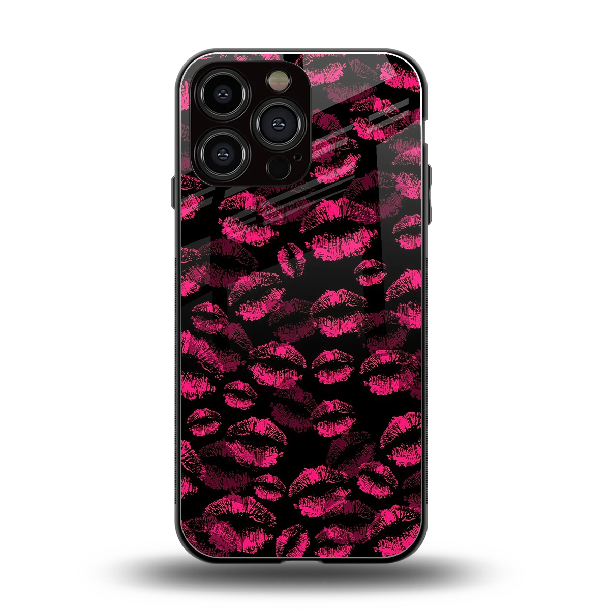 Lip Love back phone cover | glass case for iphone 15 pro max