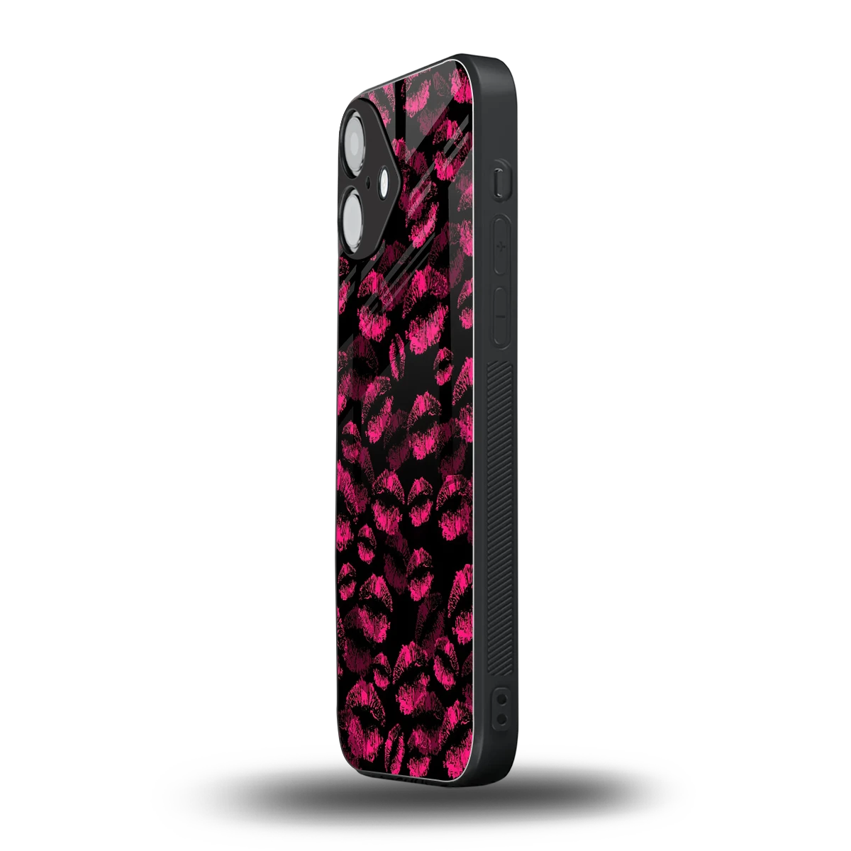 Lip Love iphone 16 plus mobile cover | shockproof glass phone case