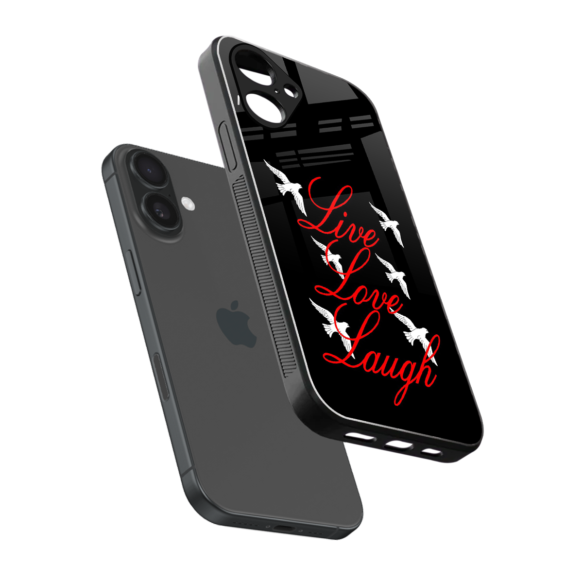 Live Love Laugh Phone Case for Iphone 16 | Glass Case