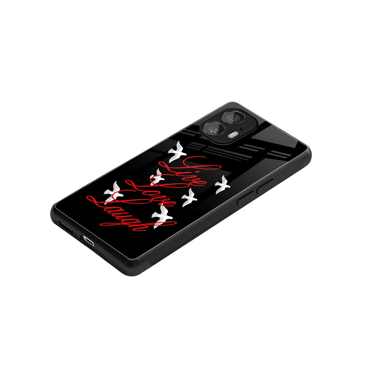 Live Love Laugh stylish phone case for nothing phone 2 | glossy glass and slim fit