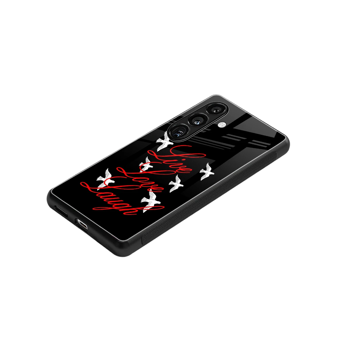 Live Love Laugh stylish phone case for samsung galaxy s24 | glossy glass and slim fit