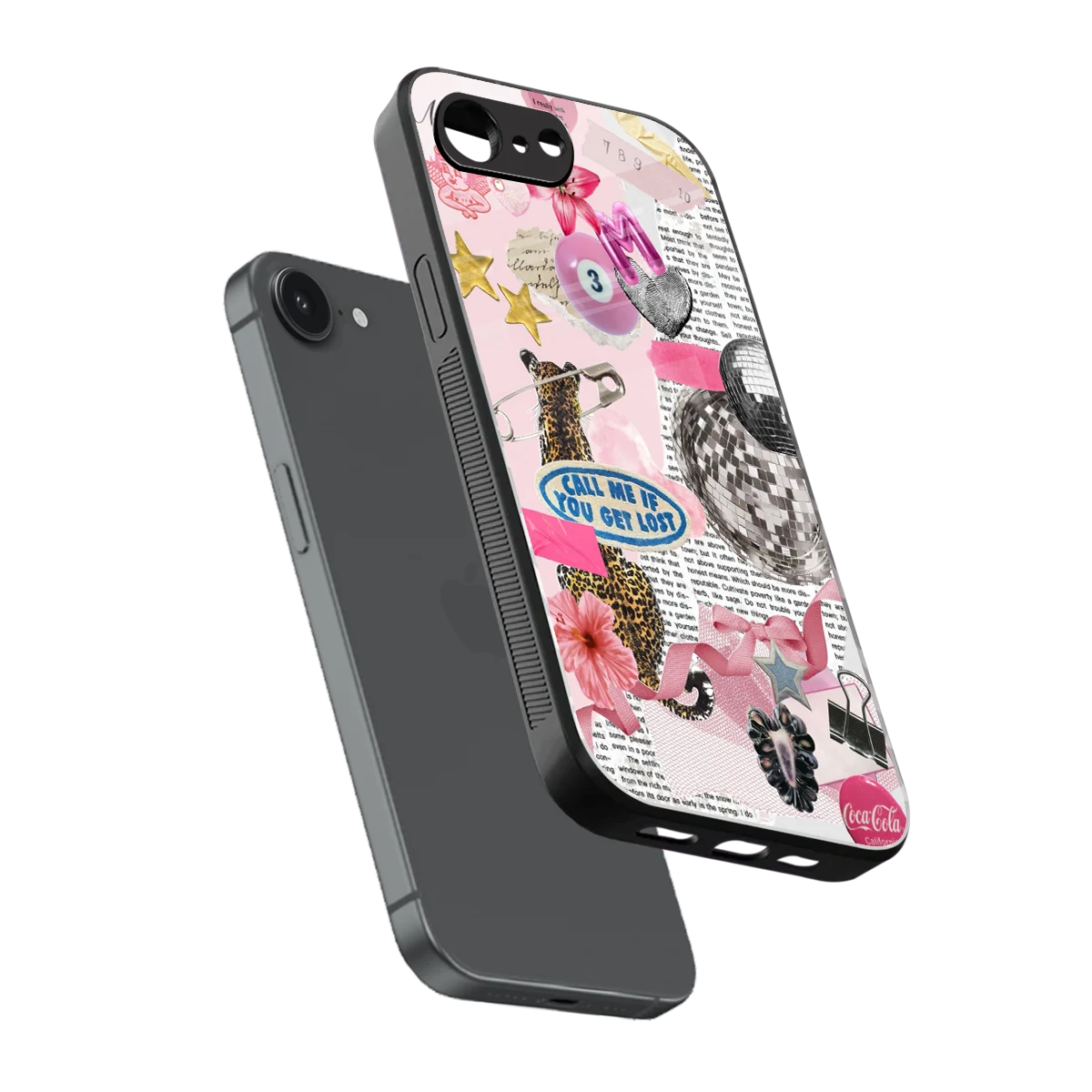 Lost Call sleek iphone 16e cover with tempered glass back and TPU edges