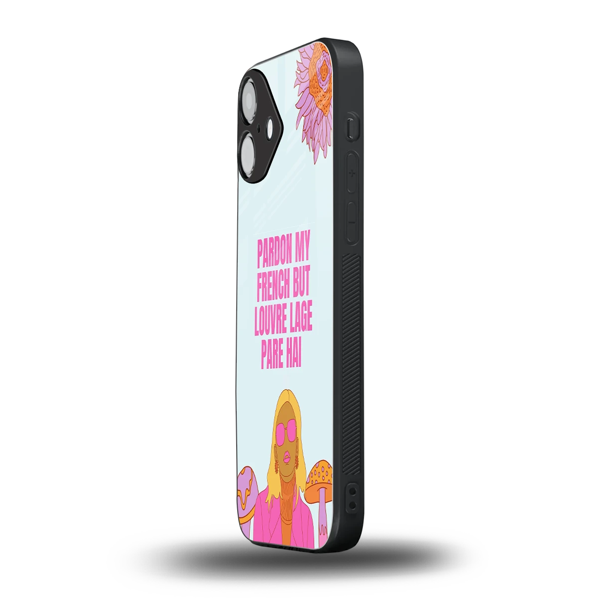 Louvre Lage Pade Hai iphone 16 plus mobile cover | shockproof glass phone case