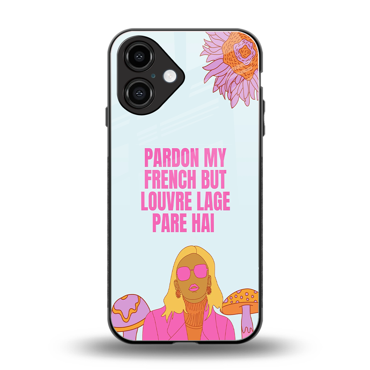 Louvre Lage Pade Hai Phone Case for Iphone 16 | Glass Case